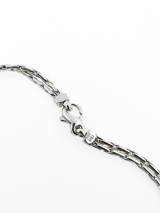 Crescent Moon Bracelet in 14k White Gold