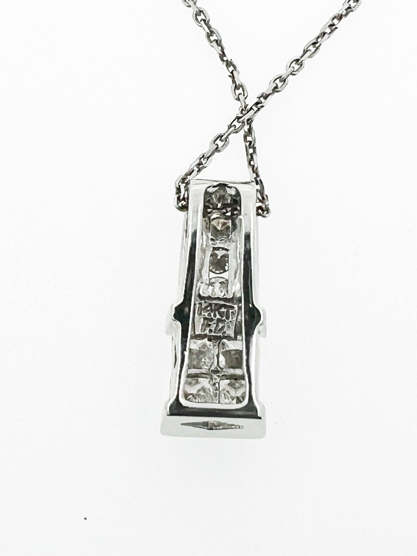 .7 Carat Natural Diamonds Invisible Set Pendant in 14k White Gold