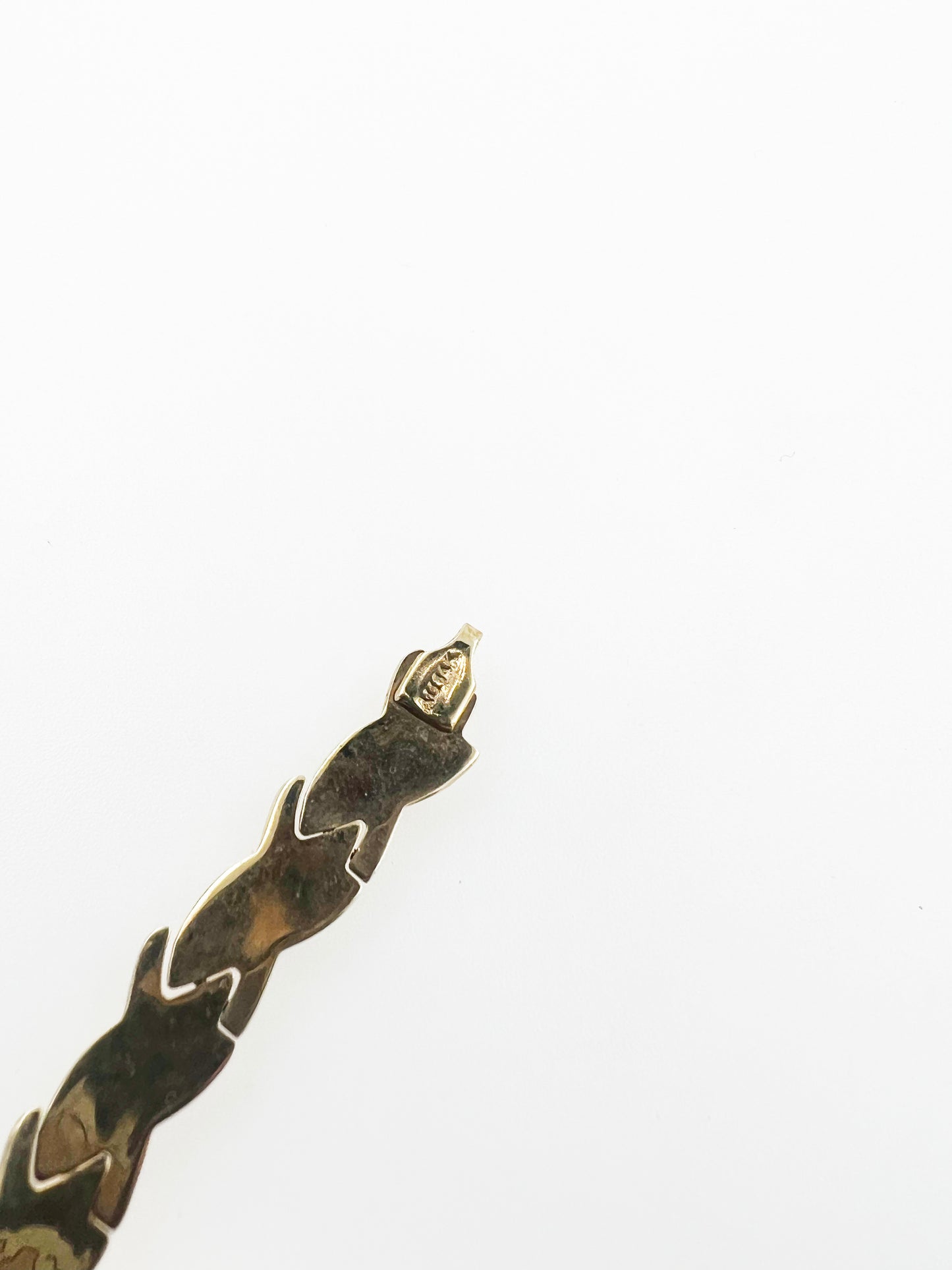 Diamond Cut Fancy X Bracelet in 14k Yellow & White Gold