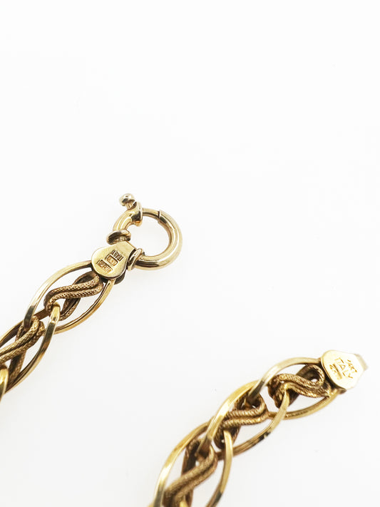 Vintage Italian Link Bracelet in 14k Yellow Gold
