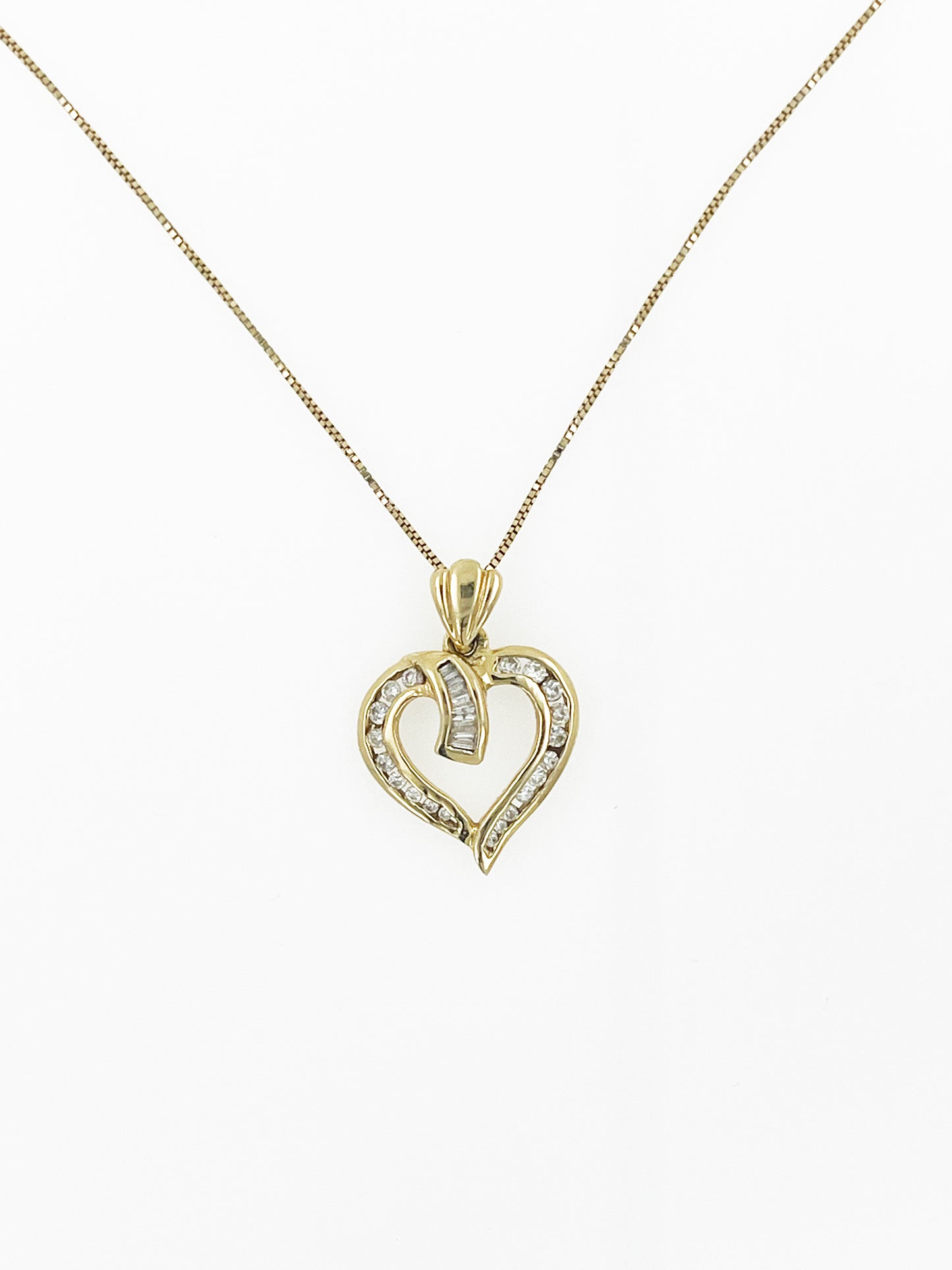 .4 Carat Diamond Heart Pendant in 14k Yellow