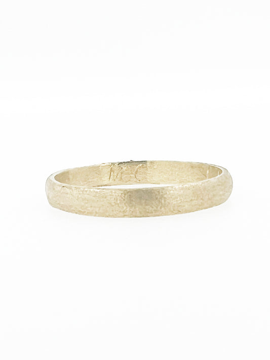 Brushed Diamond Texture Band in 14k Yellow Gold By Maxwell The Jeweler
