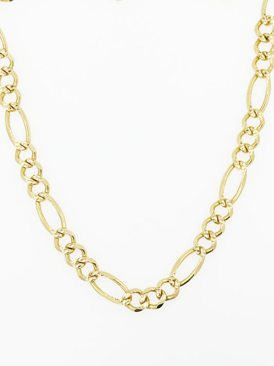 Figaro Link Chain in 14k Yellow Gold