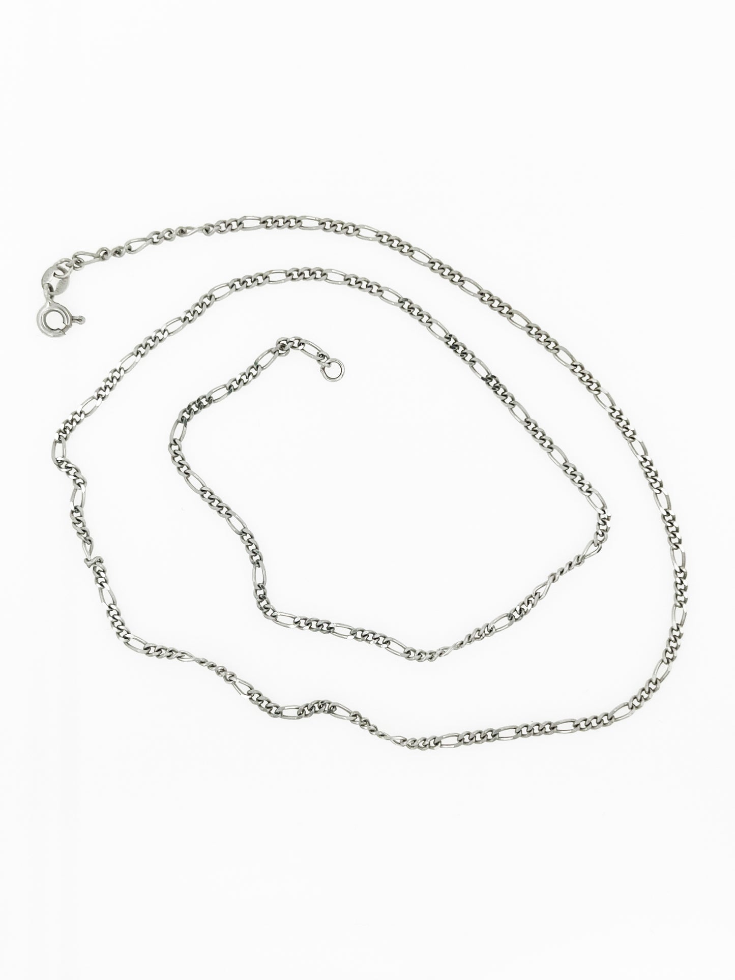 Cuban Link Chain in 14k White Gold 20”