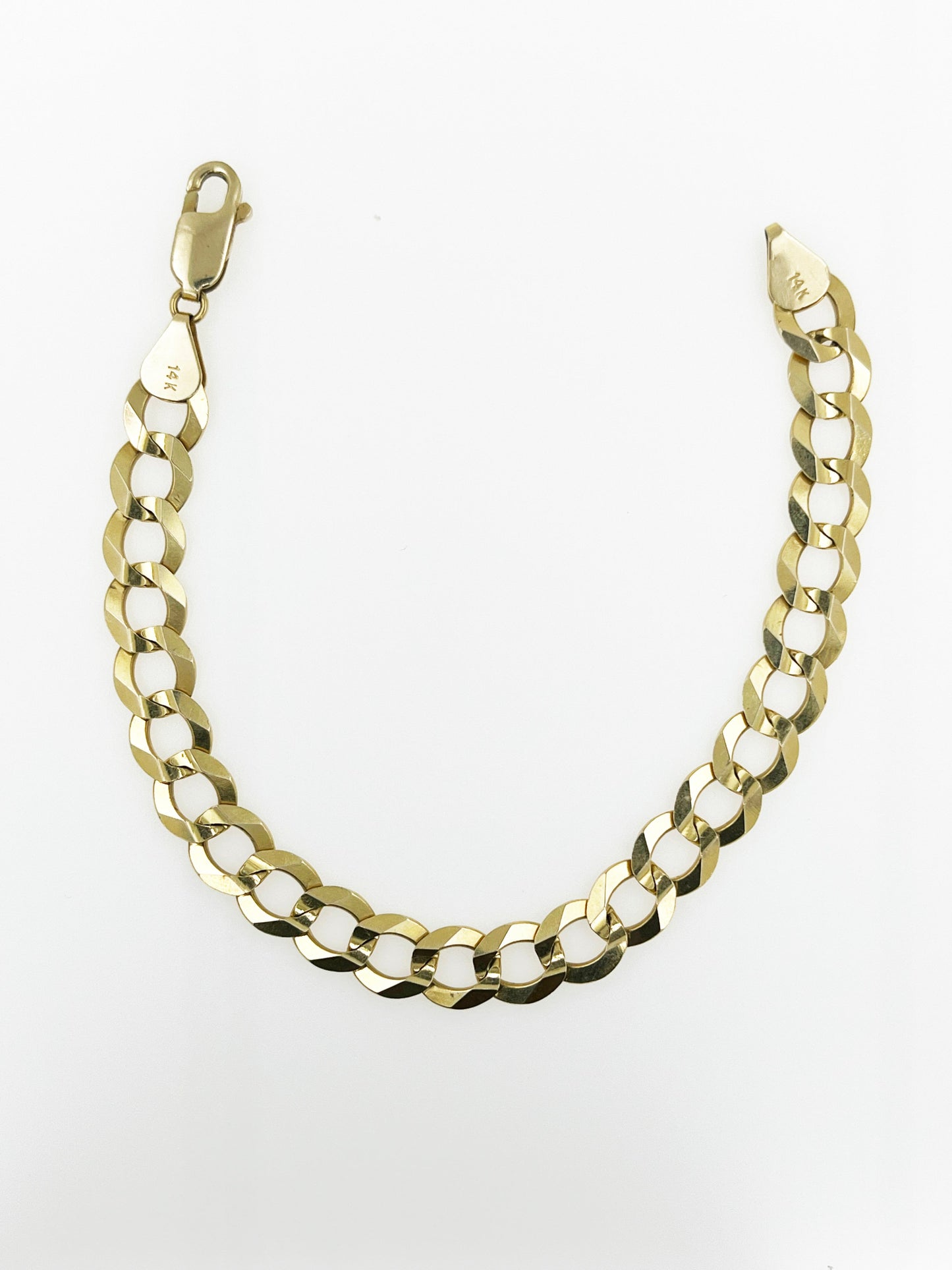 10mm Curb Link Bracelet in 14k Yellow Gold