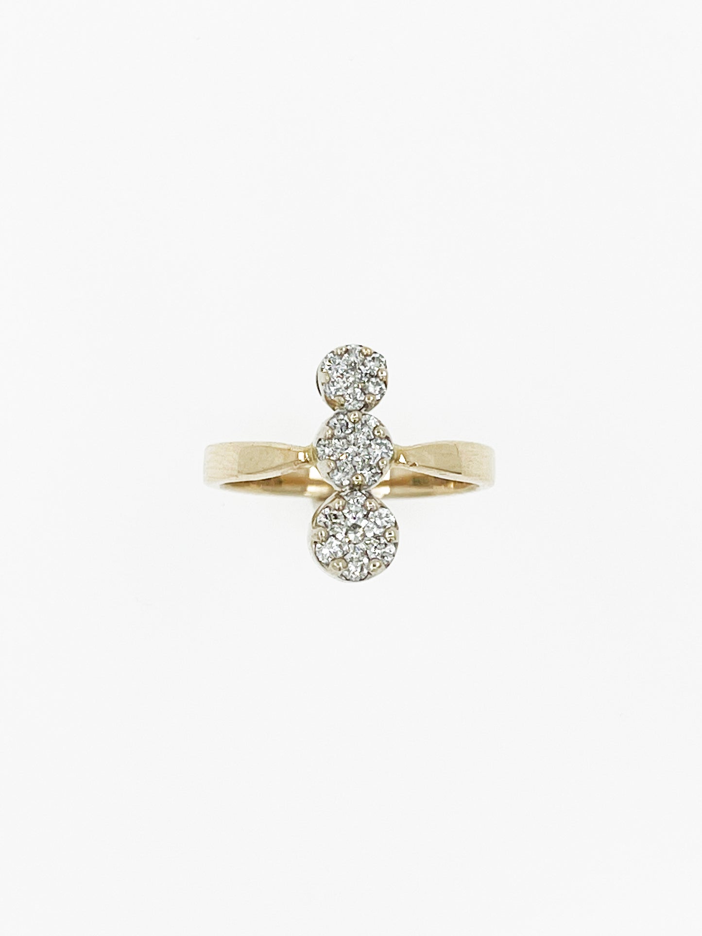Graduated Diamond Snowman Pendant-Ring set in 14k White Gold By Maxwell The Jeweler