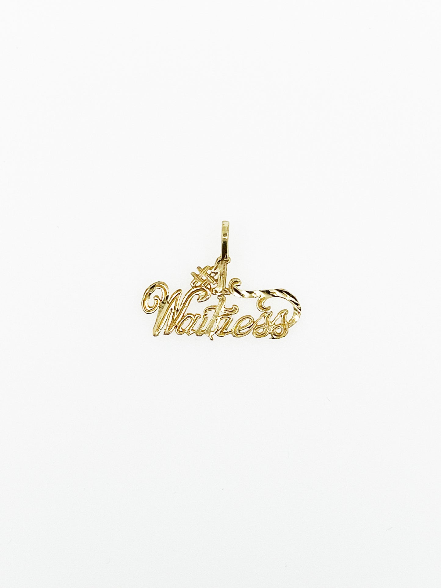 #1 Waitress Pendant in 14k Yellow Gold