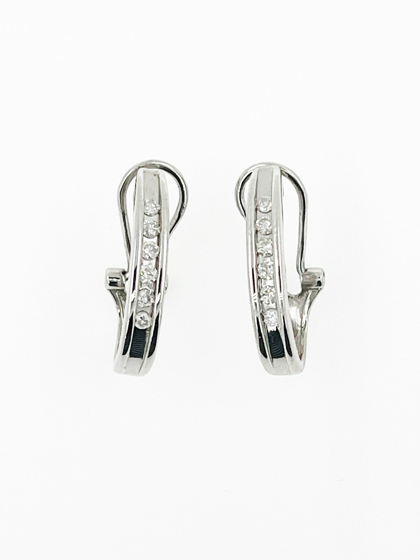 .26 Carat Cuff Earrings in 14k White Gold