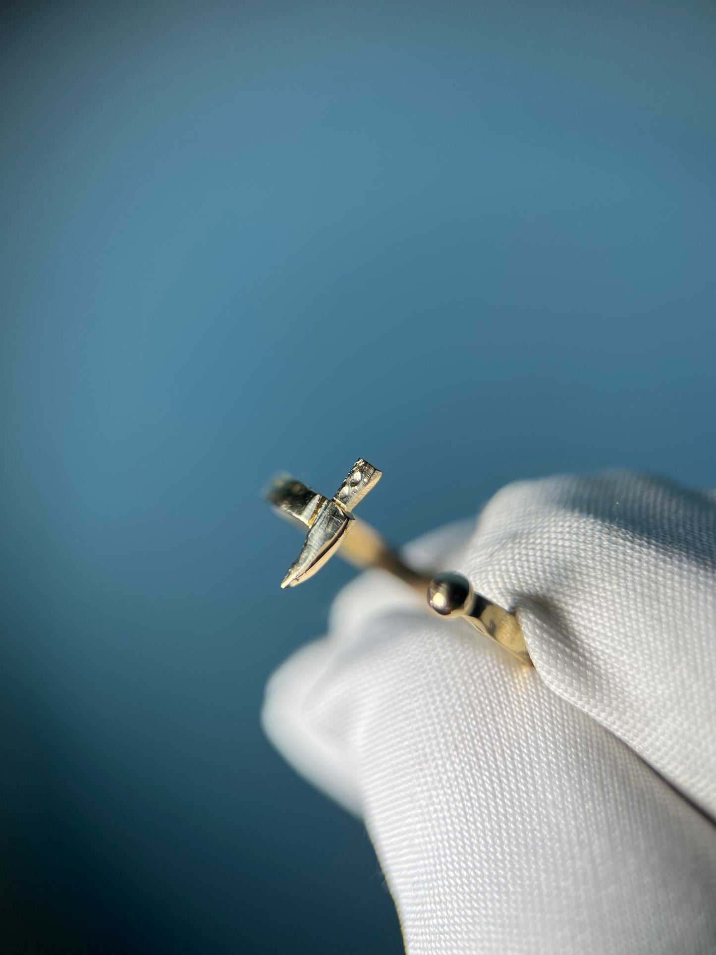 Cannonball & Dagger Ring in 14k Yellow Gold By Maxwell The Jeweler