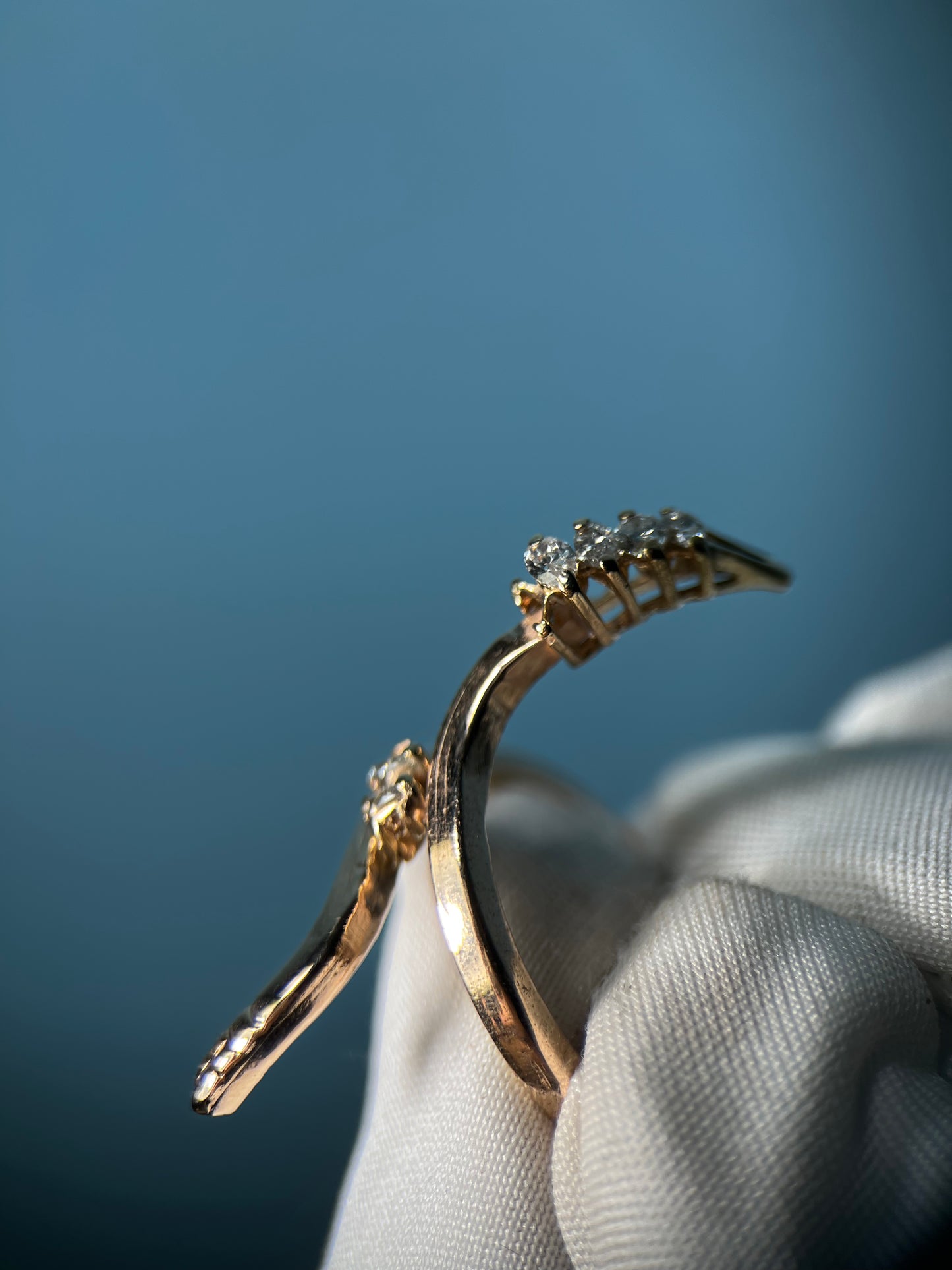 Diamond-Headed Serpent Ring in 10k Yellow Gold By Maxwell The Jeweler