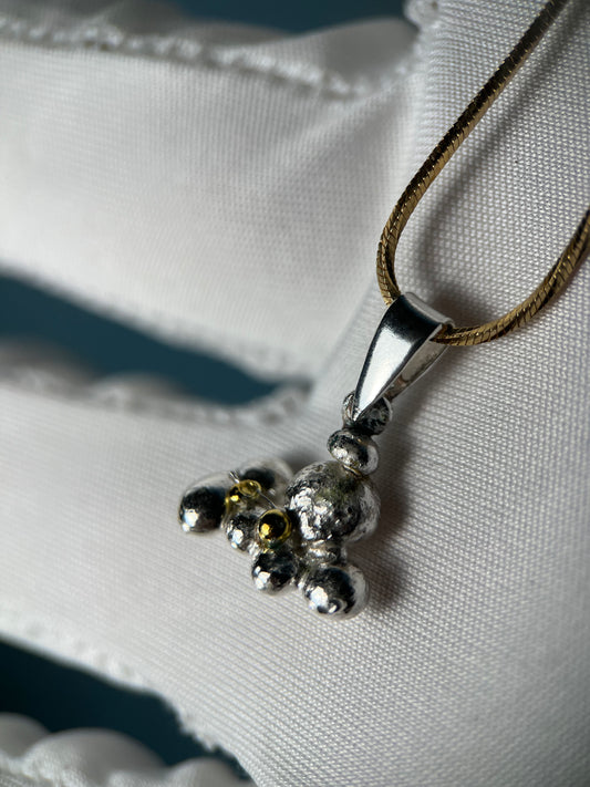 Golden Nugget Rock-pile in .999 Silver & 24k Gold By Maxwell The Jeweler