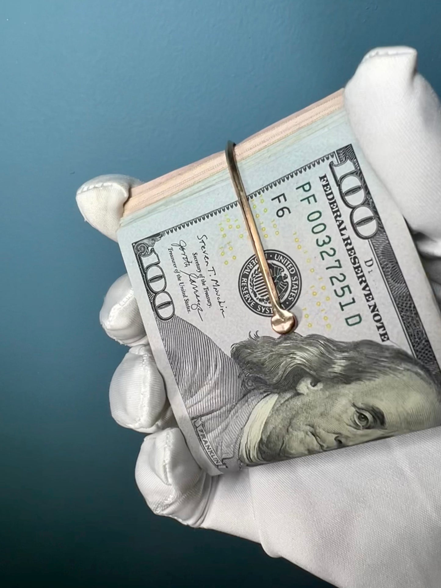 Minimalist Money Clip in 10k Yellow Gold By Maxwell The Jeweler