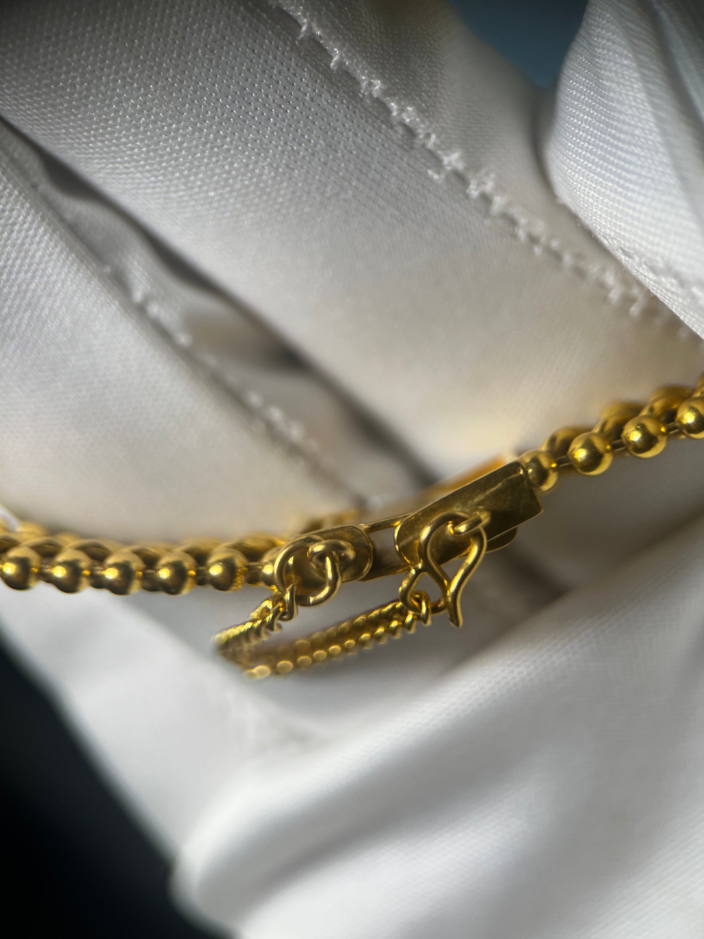 Cuban Link Ball Hybrid Bracelet in 22k Yellow Gold