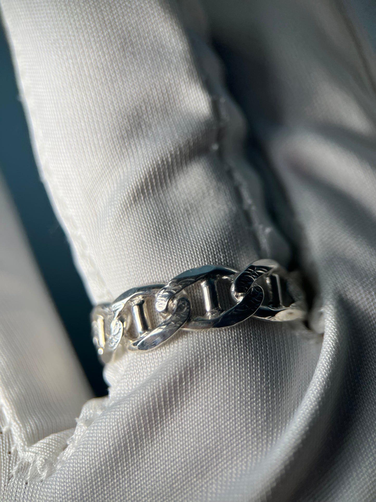 Mariner Link Ring in .925 Silver By Maxwell The Jeweler