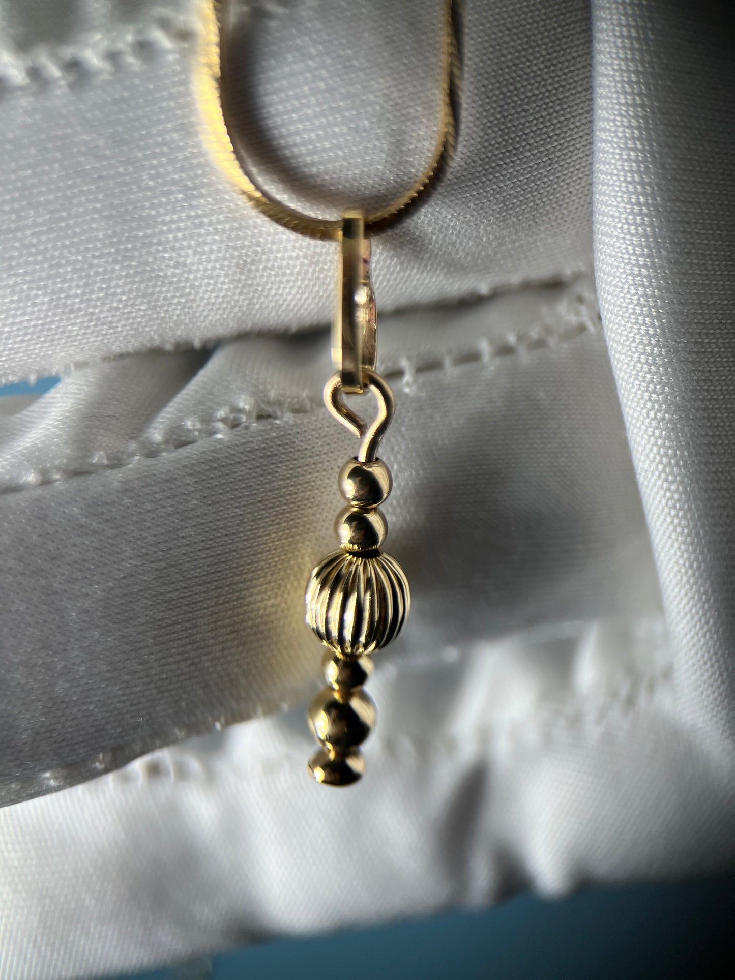 Victorian Style Ornament Pendand in 14k Yellow Gold By Maxwell The Jeweler