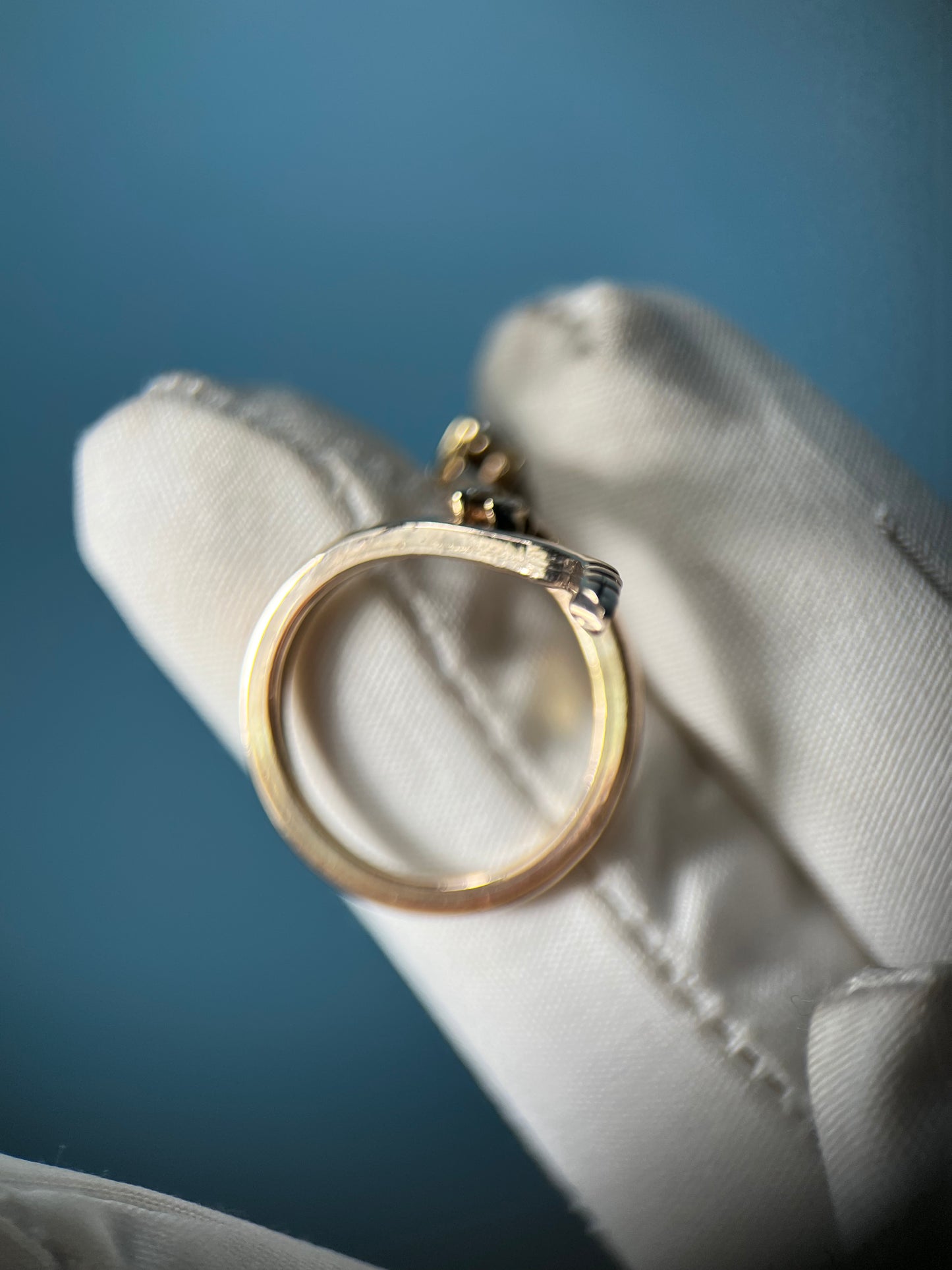 Diamond-Headed Serpent Ring in 10k Yellow Gold By Maxwell The Jeweler