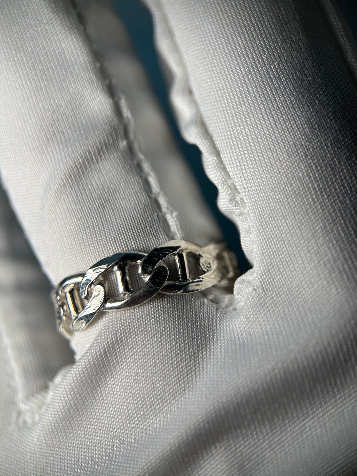 Mariner Link Ring in .925 Silver By Maxwell The Jeweler