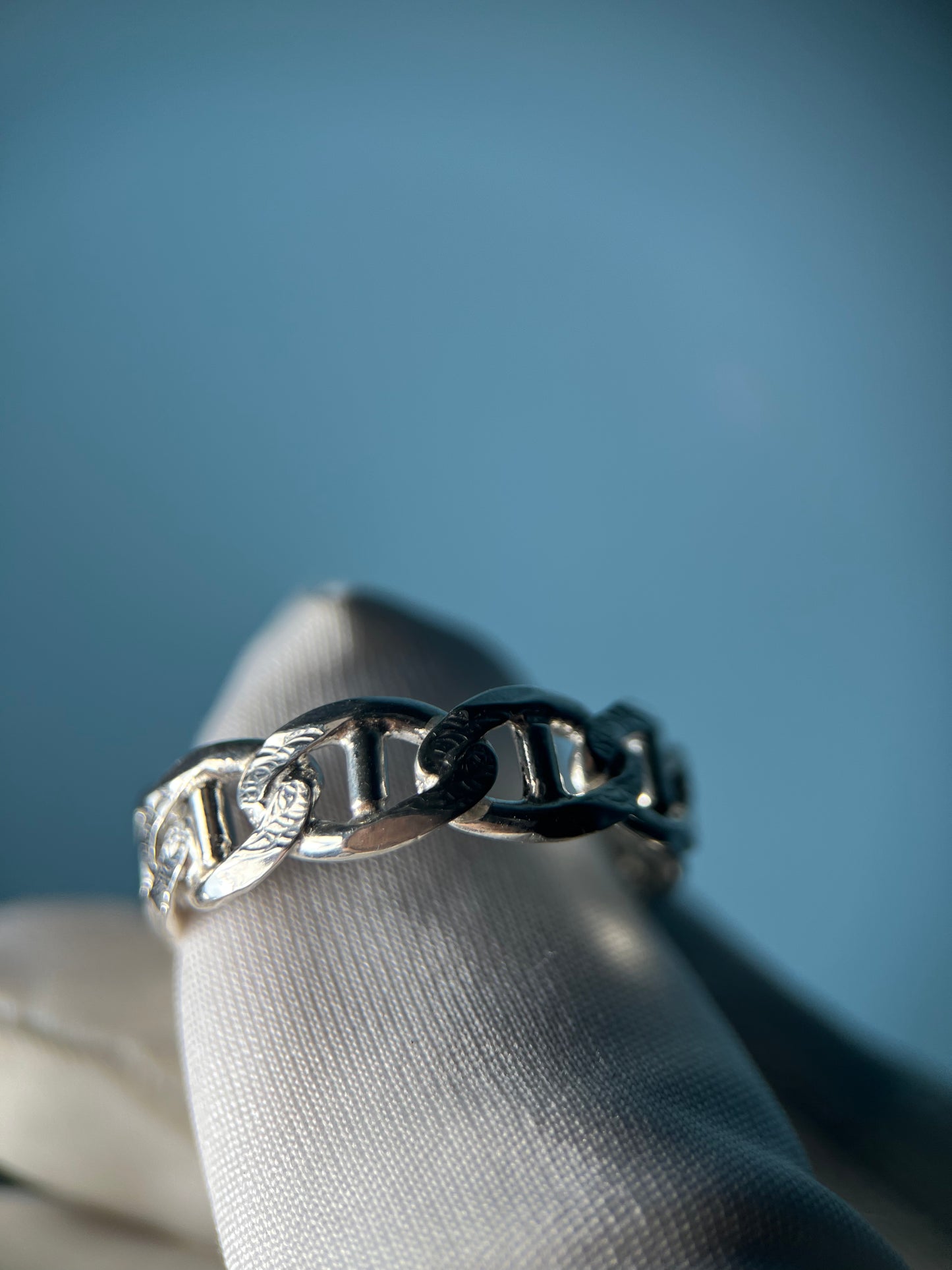 Mariner Link Ring in .925 Silver By Maxwell The Jeweler