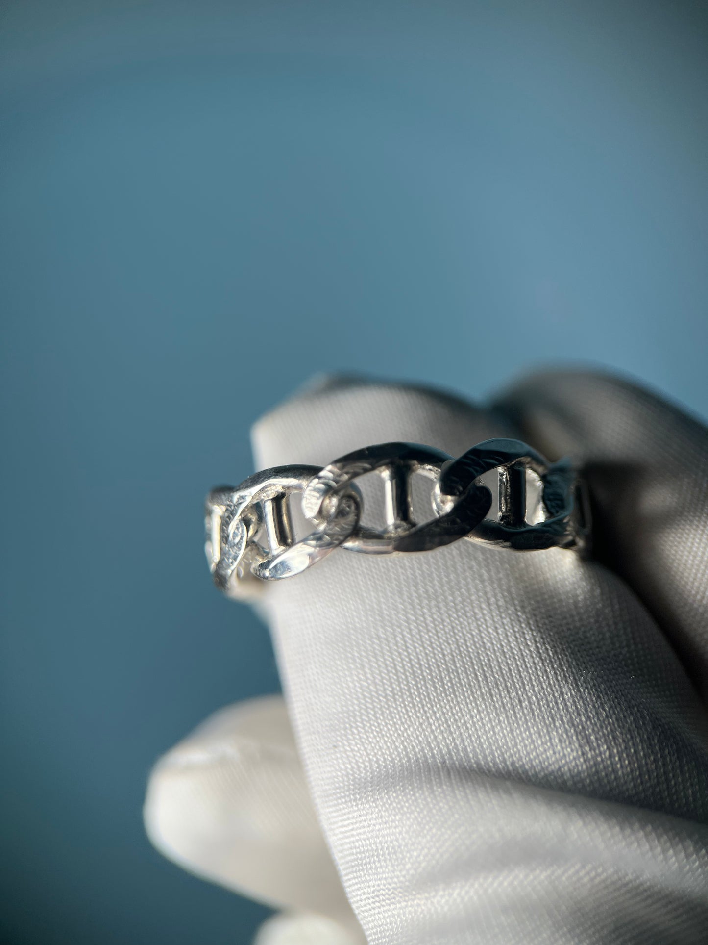 Mariner Link Ring in .925 Silver By Maxwell The Jeweler