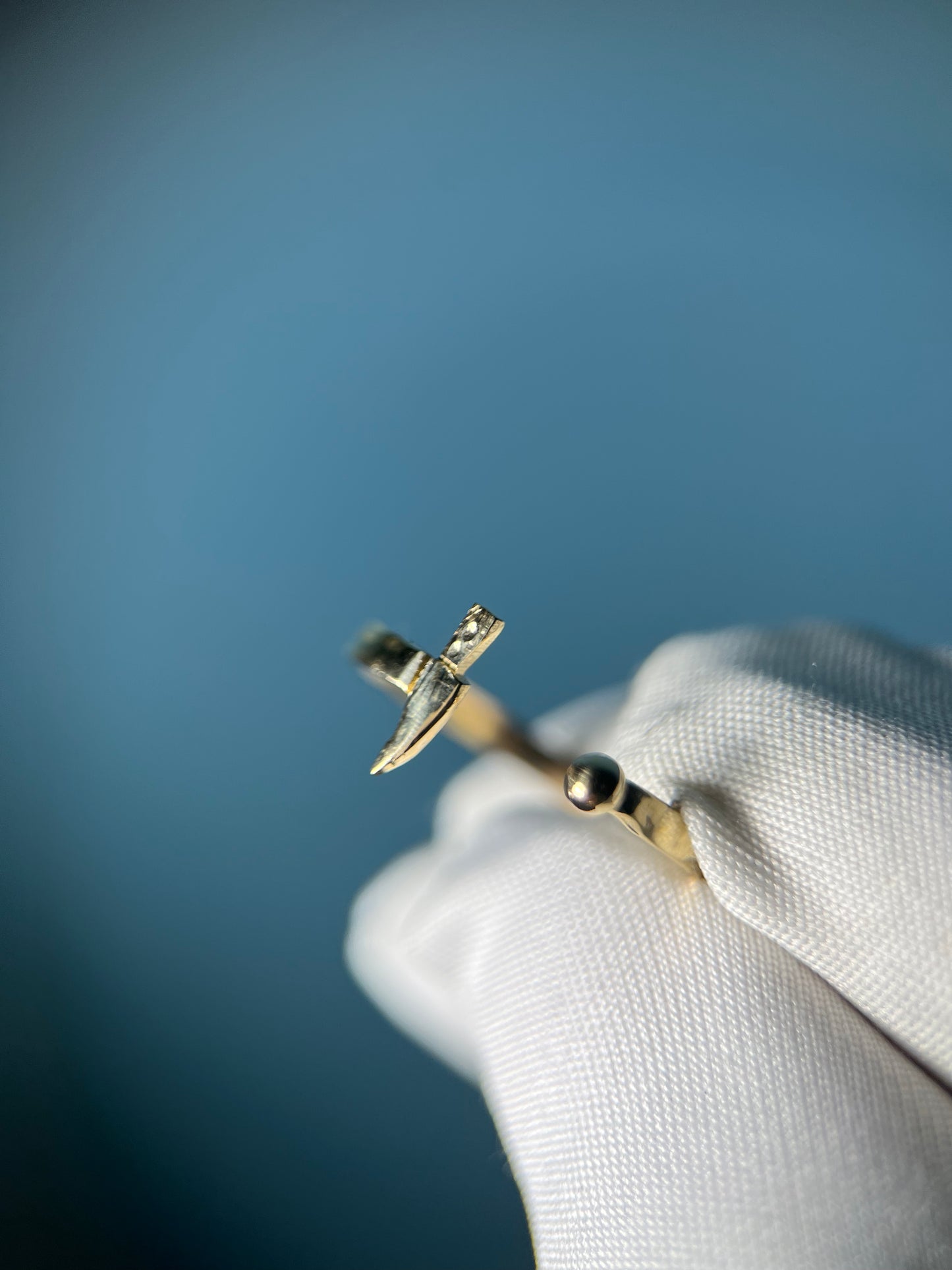 Cannonball & Dagger Ring in 14k Yellow Gold By Maxwell The Jeweler