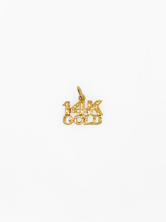 "14k Gold" Pendant in 14k Yellow Gold
