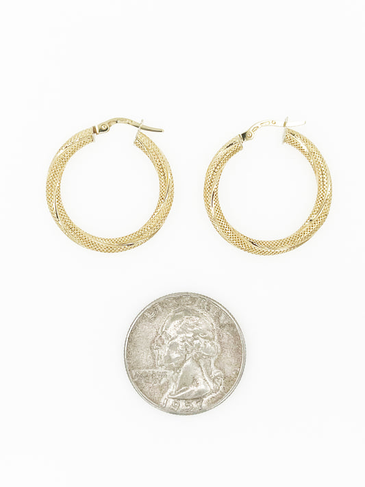 Vibrant Hoop Earrings in 18k Yellow Gold