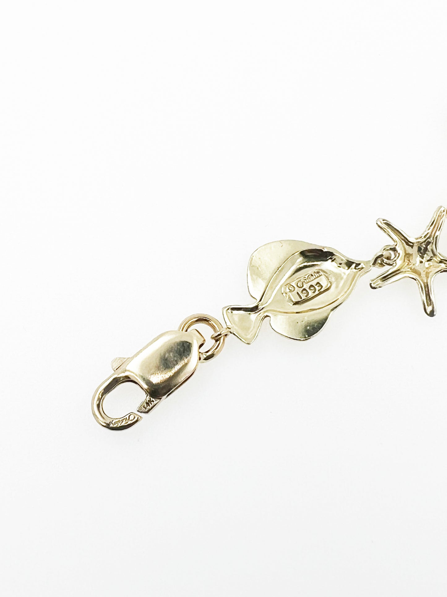 Aurafin 1993 Sea Life Bracelet in 14k Yellow Gold