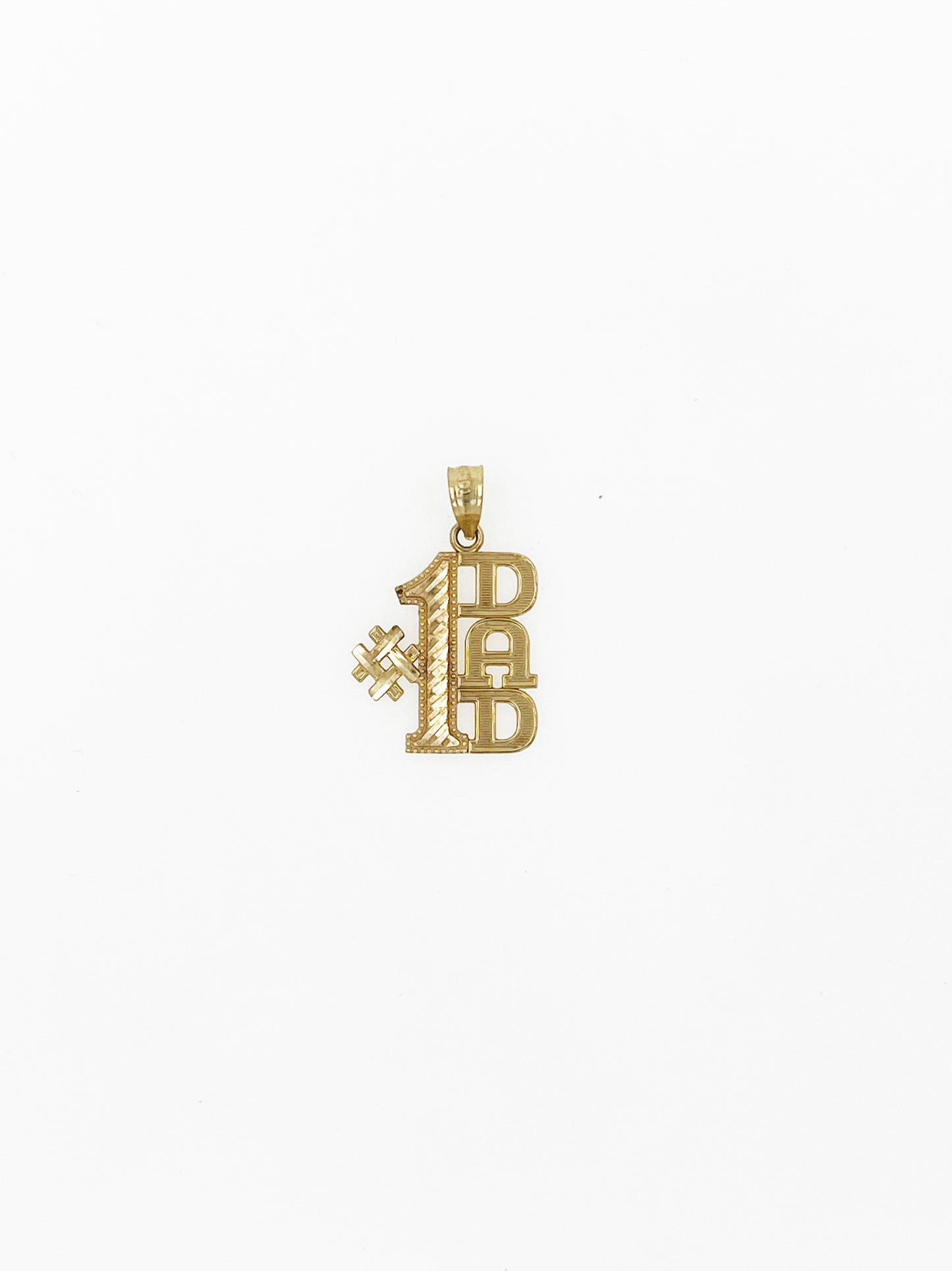 #1 Dad Pendant in 10k Yellow Gold