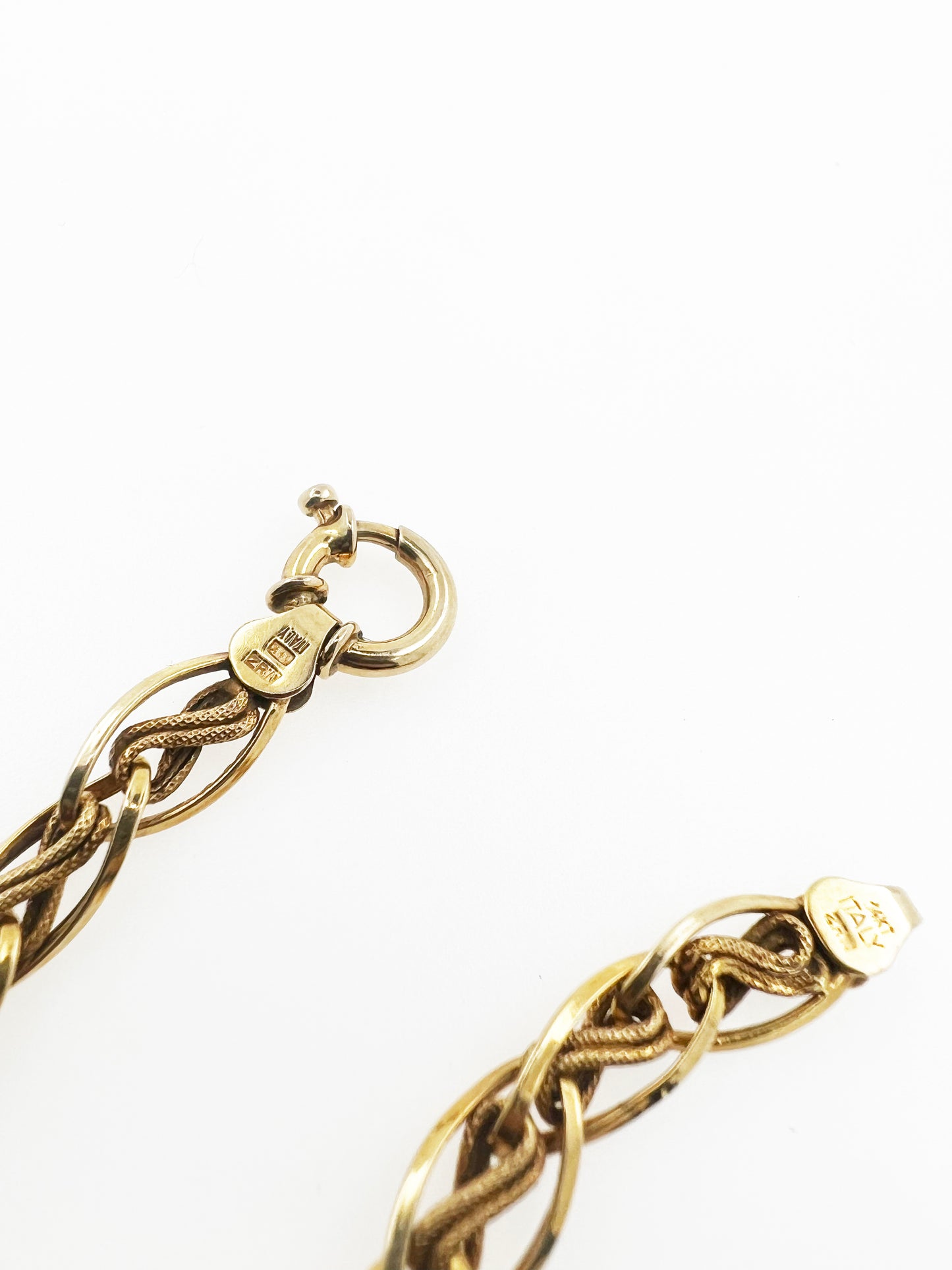 Vintage Italian Link Bracelet in 14k Yellow Gold
