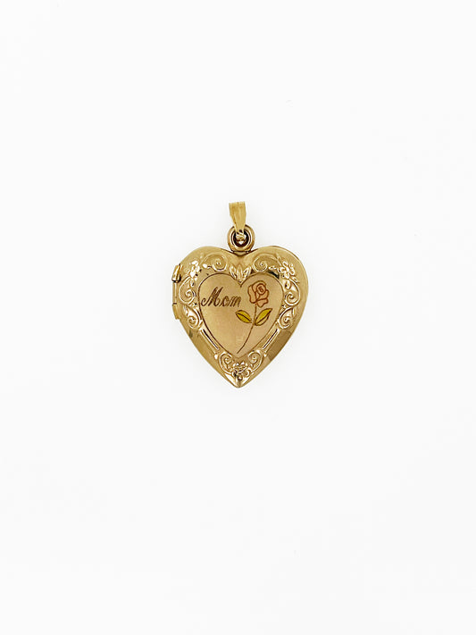 Mom's Special Locket Pendant in 14k Yellow Gold