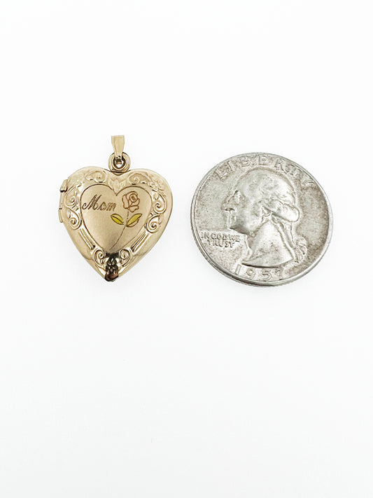Mom's Special Locket Pendant in 14k Yellow Gold