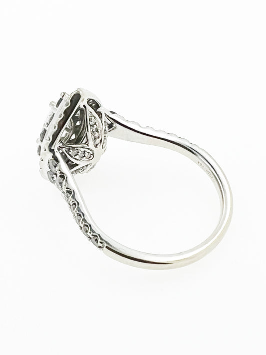 1-3/4 CT. T.W. Certified Pear-Shaped Diamond Frame Ring in 14k White Gold