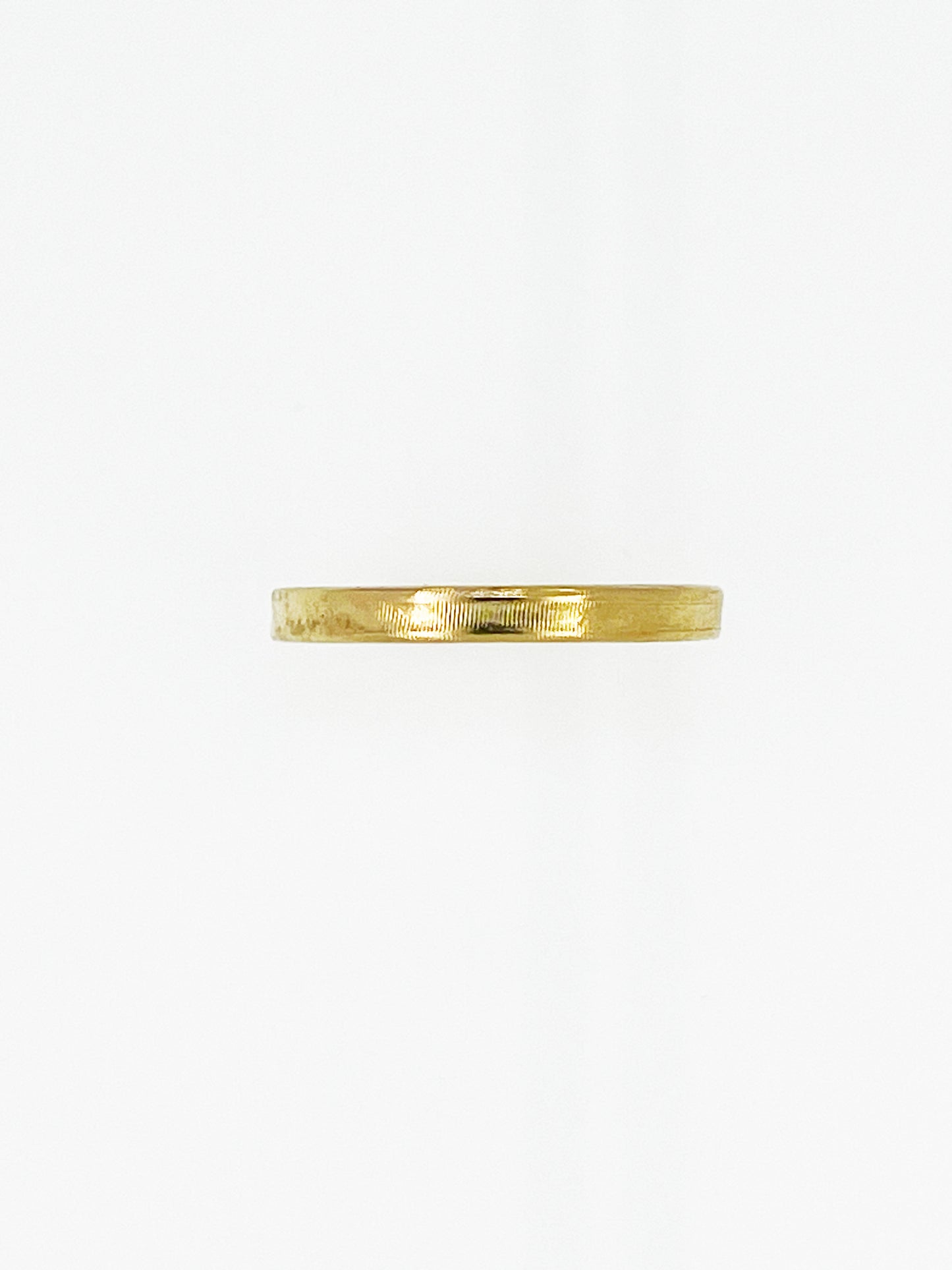 Textured Stackable Thin Band in 14k Yellow Gold By Maxwell The Jeweler