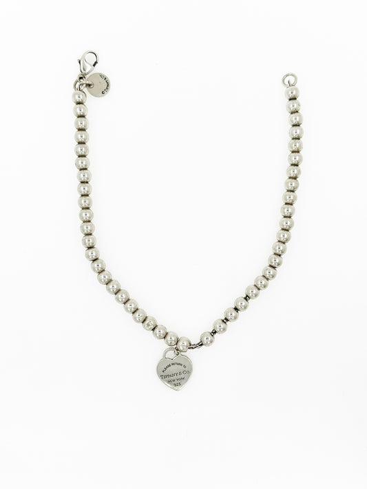 Tiffany & Co. Silver Beaded Bracelet in .925 Silver