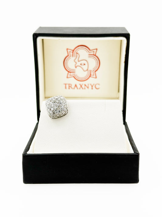 Trax NYC Custom-Made Cushion Screwback 1.5 Carat Natural Diamonds 14k White Gold