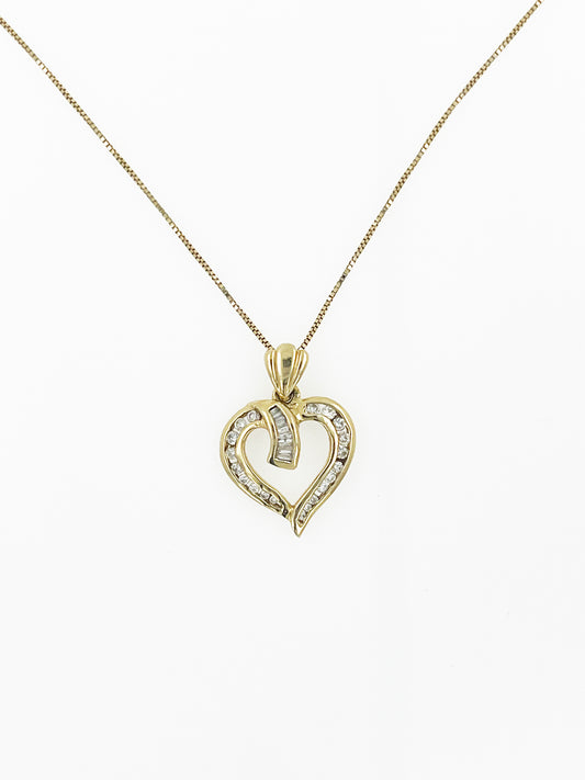 .4 Carat Diamond Heart Pendant in 14k Yellow