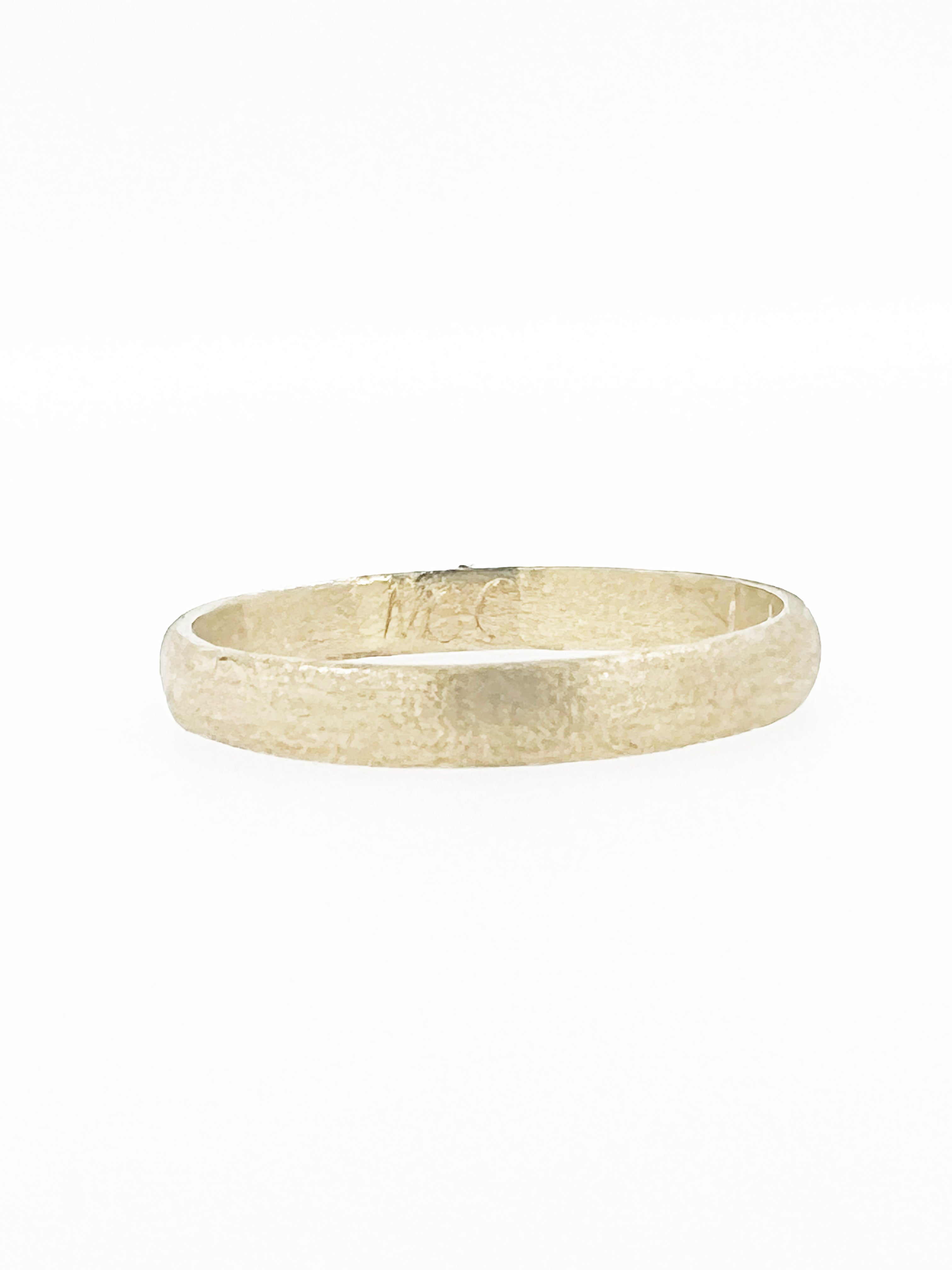 Band Texture Gold Brushed Diamond Texture Band in 14k Yellow Gold By Maxwell The Jeweler ...