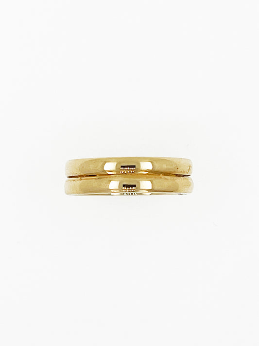 Double Stacked Round Band in 14k Yellow Gold By Maxwell The Jeweler