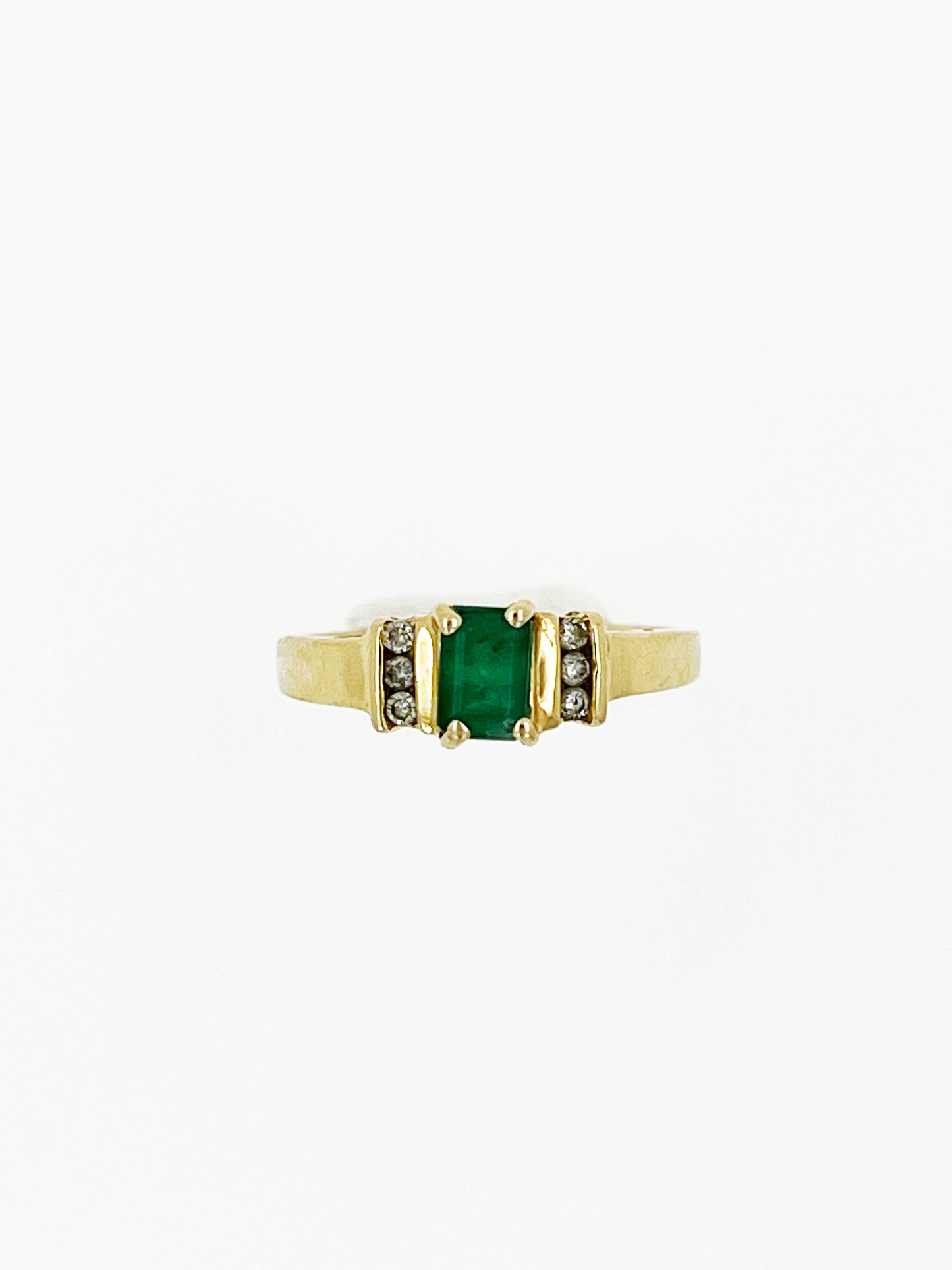 .4 Carat Natural Emerald in 14k Yellow Gold