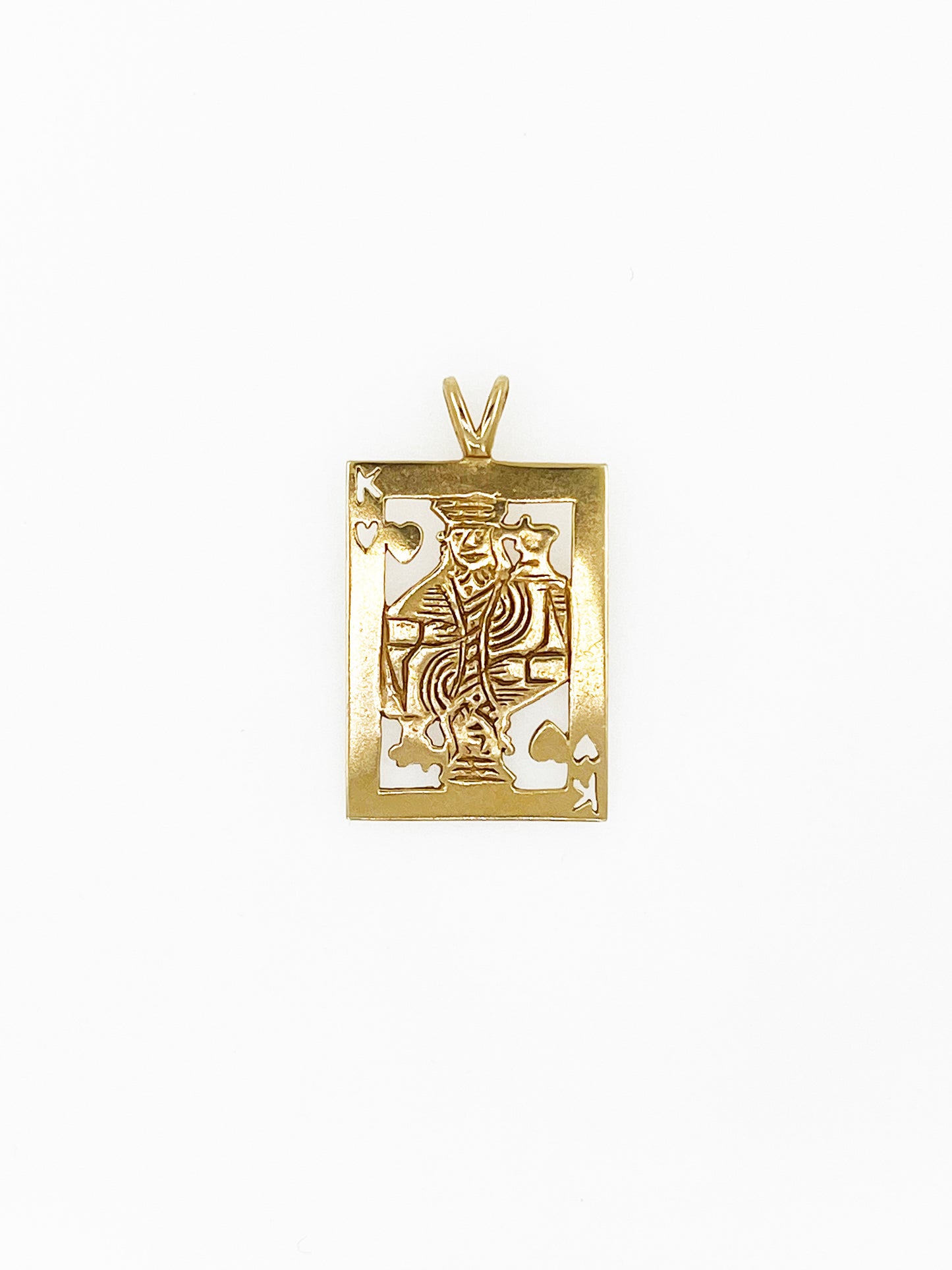 King Of Hearts Pendant in 14k Yellow Gold