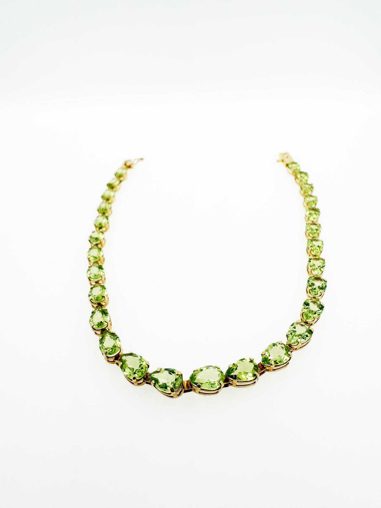 Pear Shaped Peridot Bracelet in 14k Yellow Gold