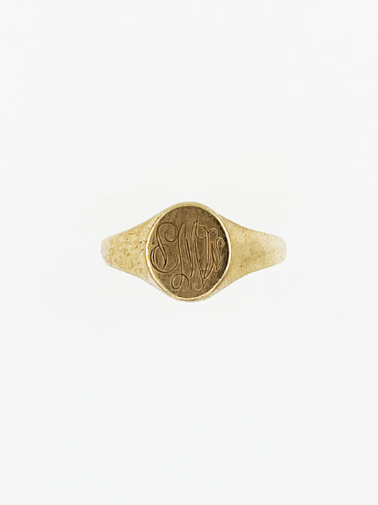 1920’s “MWP” Signet Ring in 10k Yellow Gold