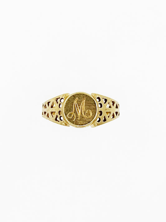 Vintage M/W Signate Ring in 14k Yellow Gold