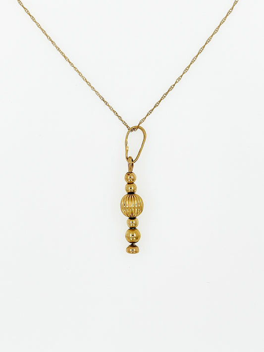 Victorian Style Ornament Pendand in 14k Yellow Gold By Maxwell The Jeweler
