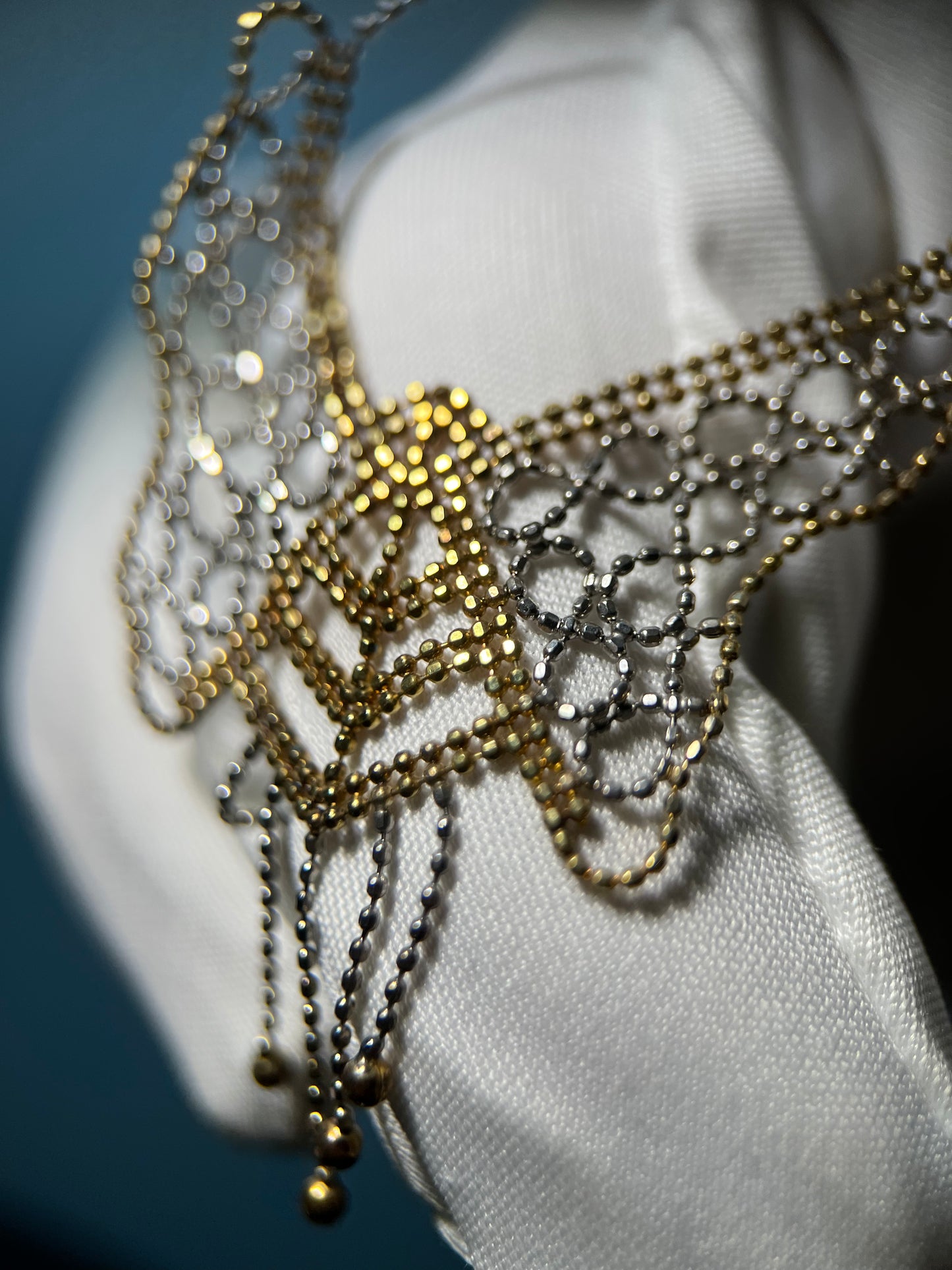 Gossamer-Winged Butterfly Necklace in 10k Gold & .925 Silver 17”
