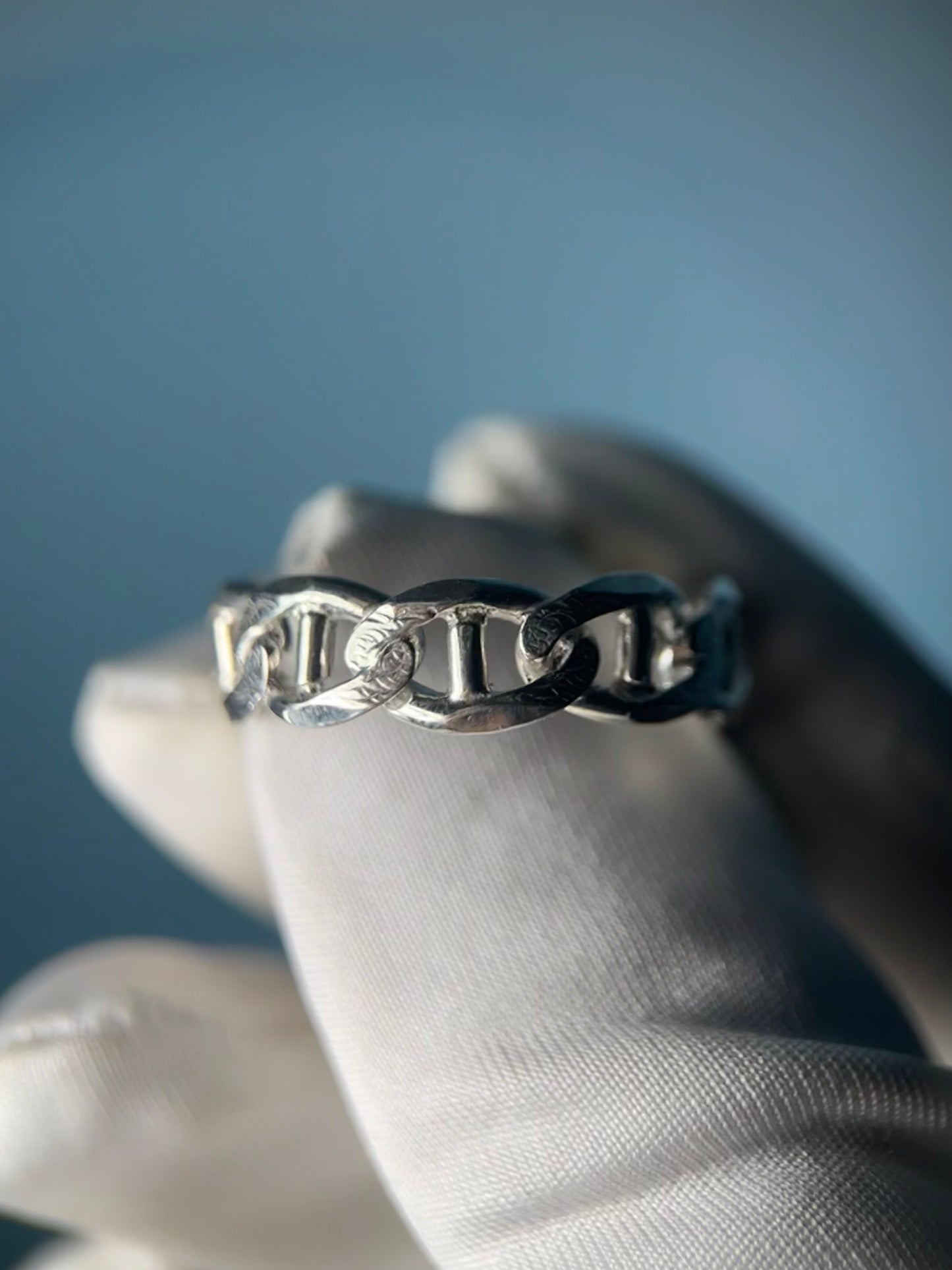 Mariner Link Ring in .925 Silver By Maxwell The Jeweler