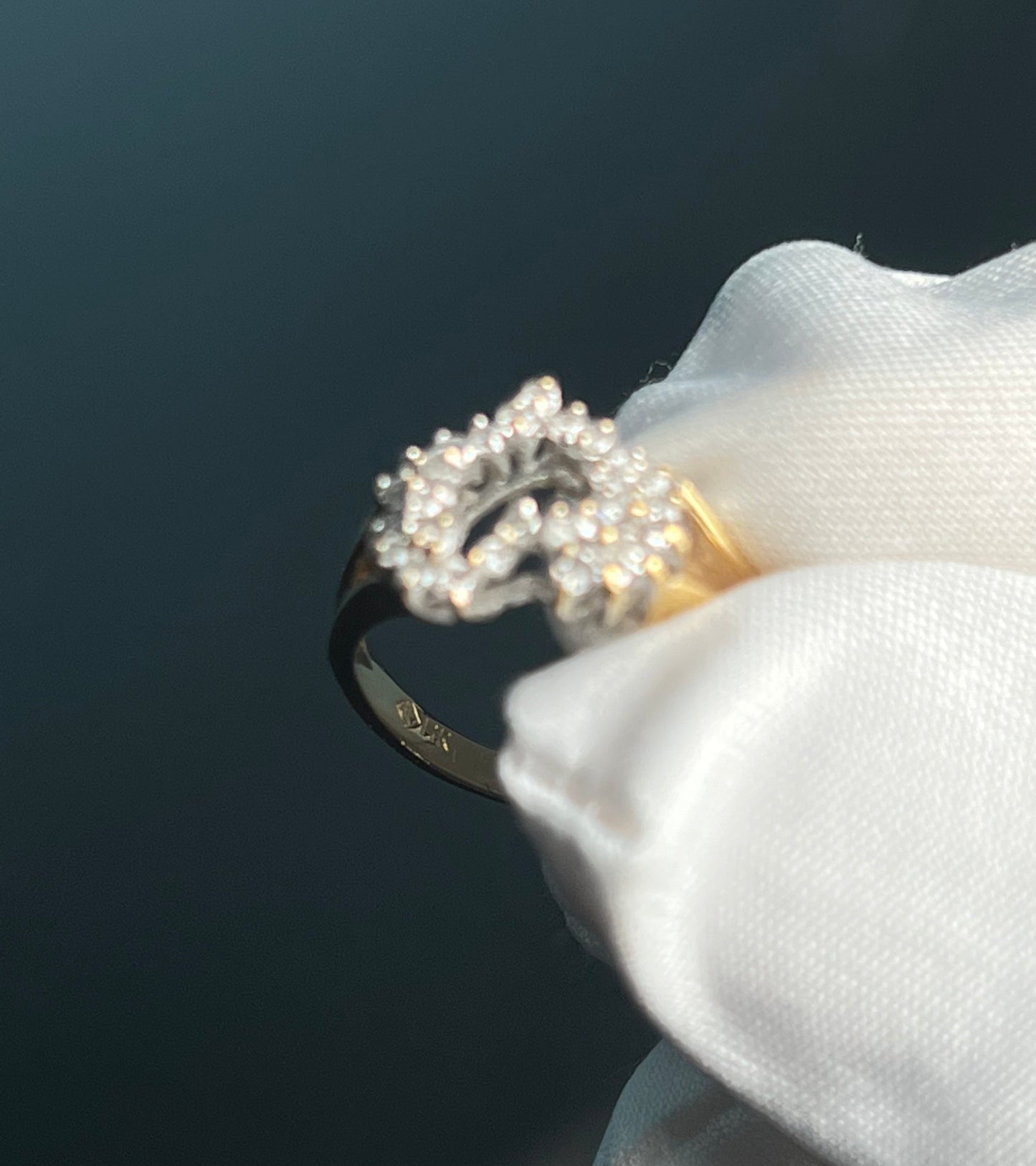 Diamond Heart Cluster Ring in 14k Gold