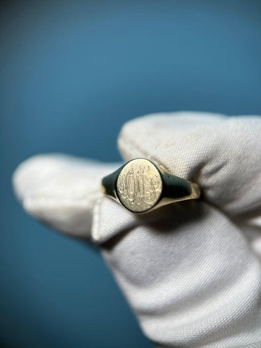 1920’s “MWP” Signet Ring in 10k Yellow Gold