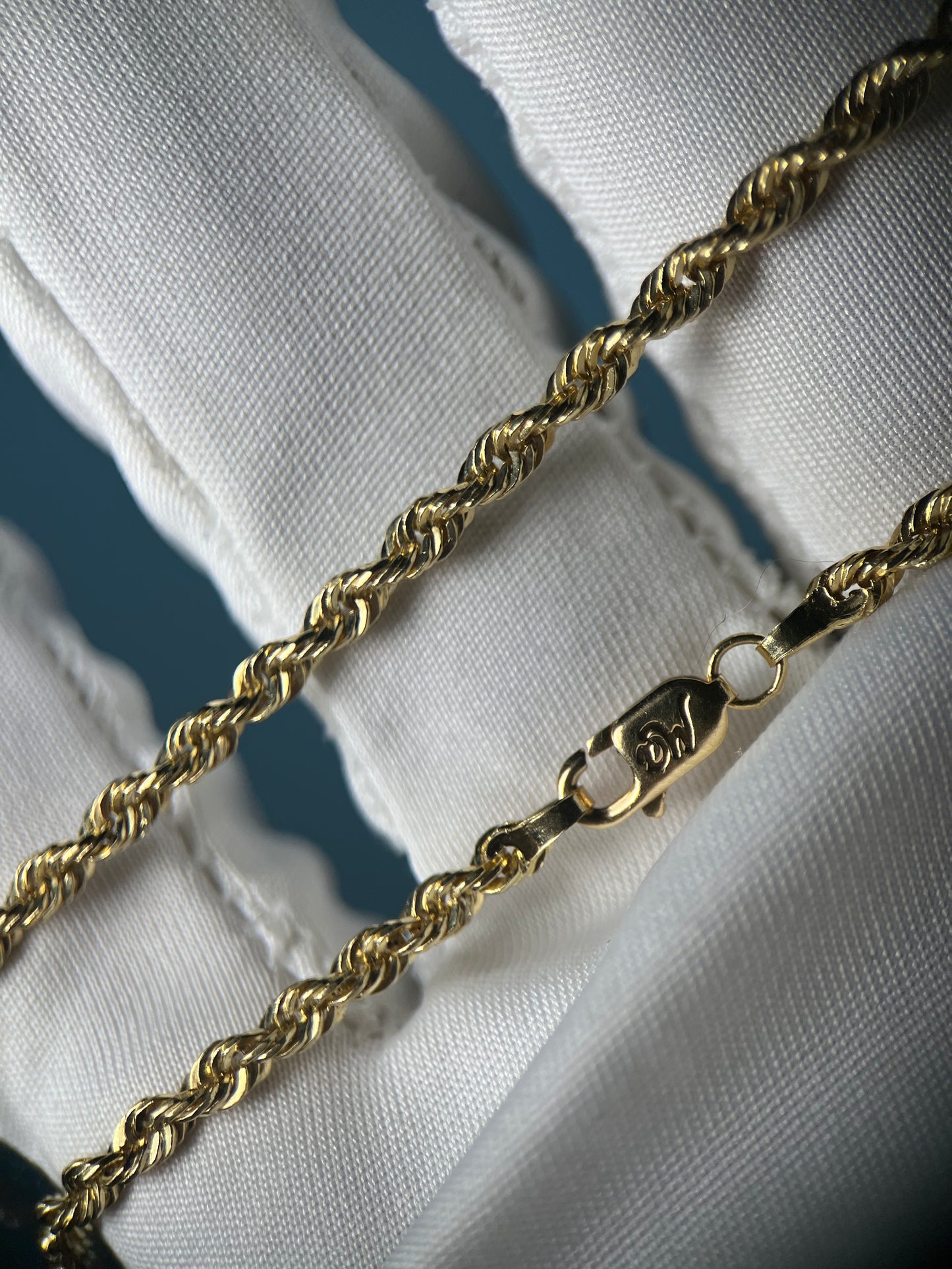 Michael Anthony Solid Rope Chain in 14k Yellow Gold