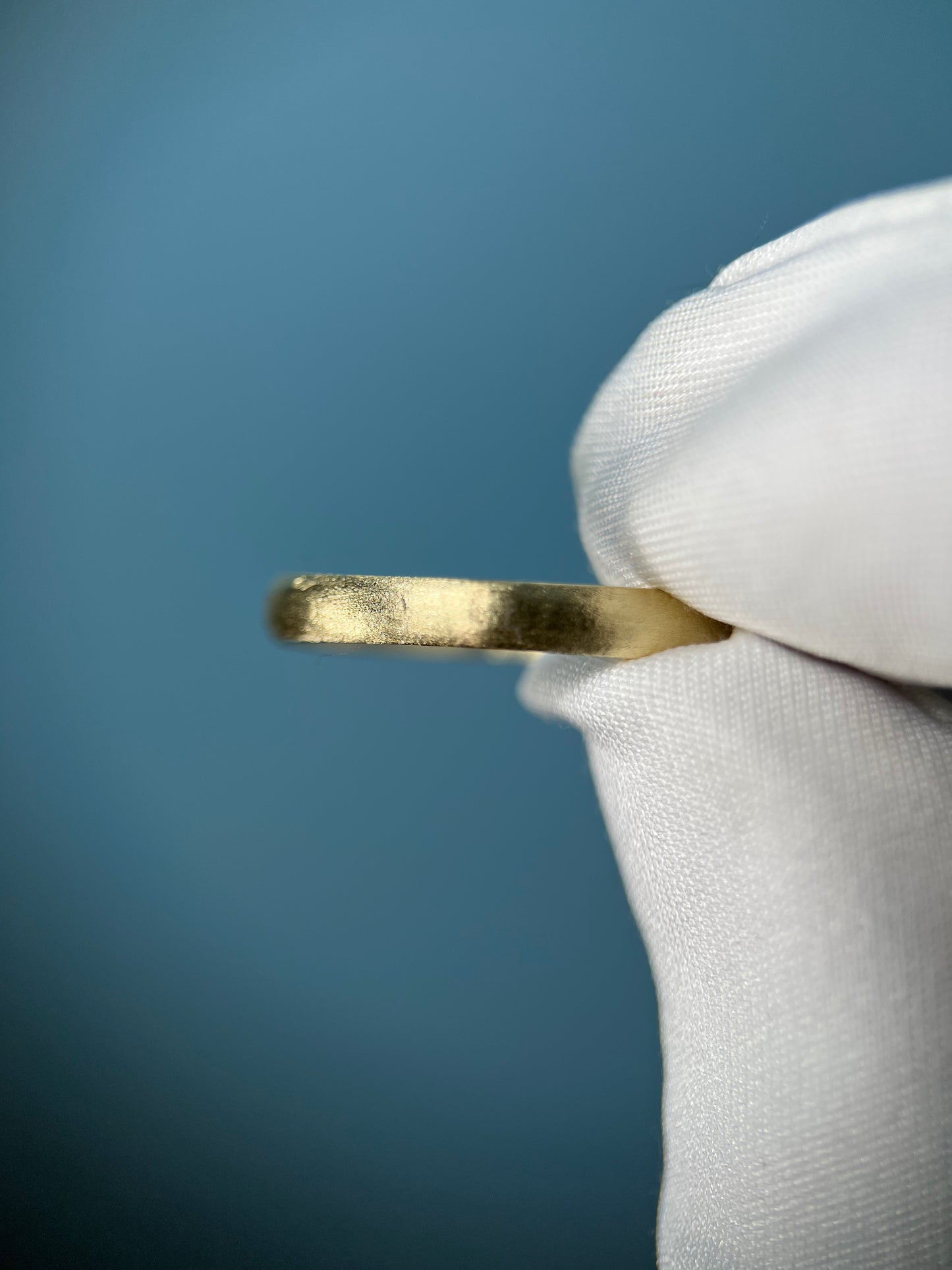 Brushed Diamond Texture Band in 14k Yellow Gold By Maxwell The Jeweler
